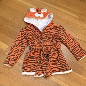 Baby Tiger , hooded bathrobe 2T, Baby Arugula, soft cotton